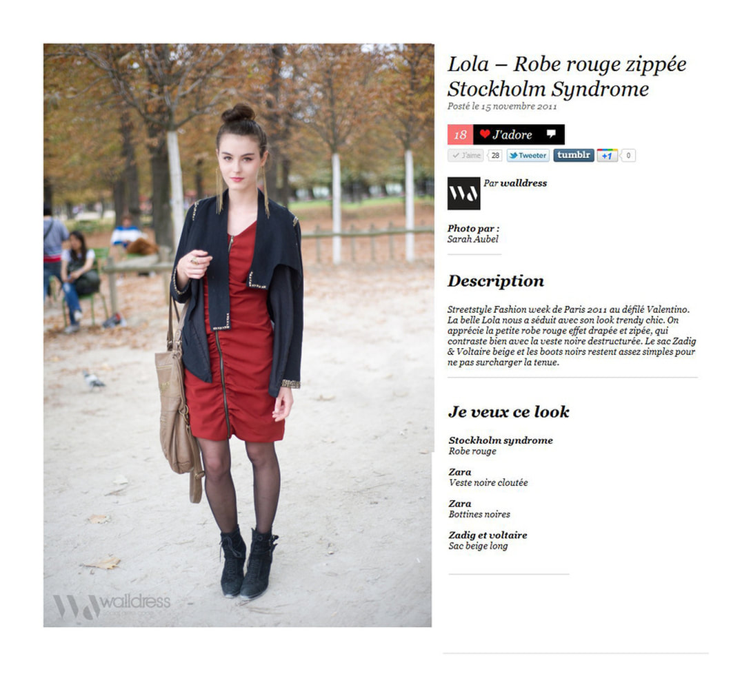 Lola Voute en Le Stockholmsyndrome robe Rapp Collection Midvinter aw11  Photographiée par le site Walldress Novembre 2011